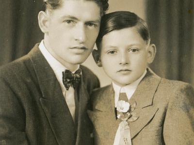 27  Ortner Wilhelm mit Patenkind Franzl geb. 26.10.1940